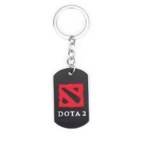 Брелок DOTA 2 Logo Дота 2 (колір чорний і червоний) 5 см