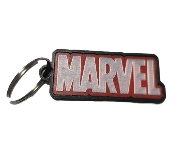 Брелок Marvel Logo Keychain Логотип ABS пластик 5 см.