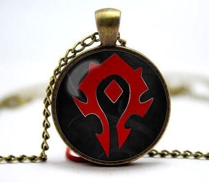 Брелок World of Warcraft Horde (Металл + стекло) №2